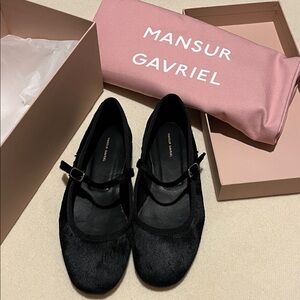 Mansur Gavriel Black Mary Jane Flats